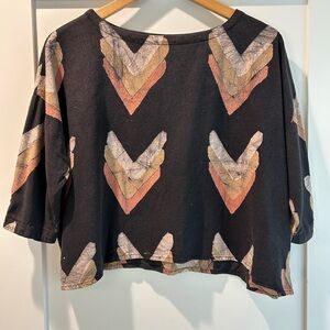 Chevron Patterned Women's Crop Top